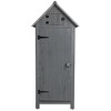 MOEPISY Outdoor Storage Cabinet Tool Shed Wooden Garden Shed Gray - 4 of 4