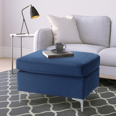 Vynxaria Burgundy Rectangle Ottoman with Faux Fur Pillows ¨C Luxurious Comfort & Style
