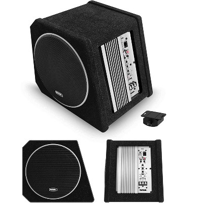 Sound Storm Laboratories PB10 10 Inch 600 Watt Amplified Subwoofer System with Enclosure, Bass Boost, Phase Control, and Protection Features