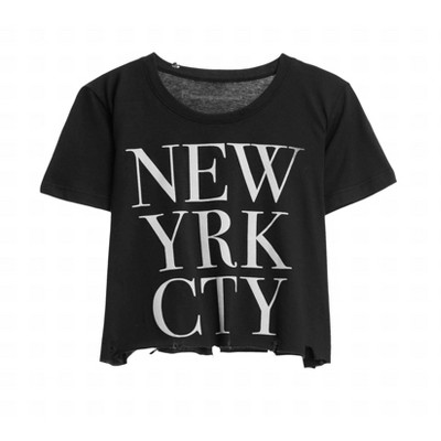 Women's Wo's NYC Block Crop Tee - PRINCE PETER