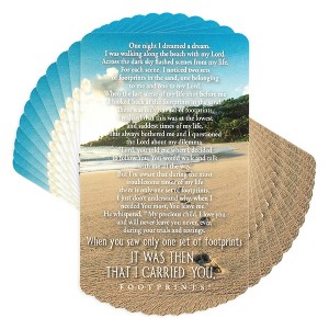 Dicksons Footprints 2.5 x 3.8 Inch Keepsake Bookmark Pocketcard Pack of 12 - 1 of 4