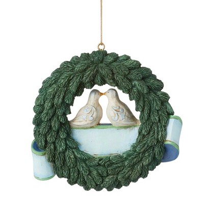 Christmas Together Turtle Doves Resin Wreath Ornament
