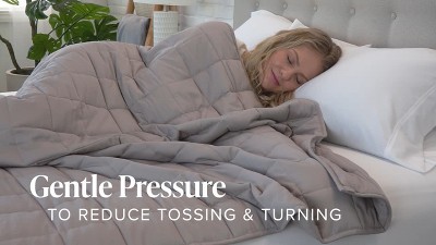 Gray Cotton Queen Size Weighted Blanket with Fleece