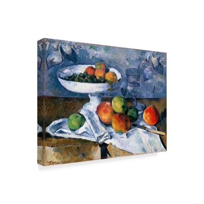 Trademark Fine Art -Paul Cezanne 'Still Life With Fruit Dish' Canvas Art