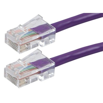 Monoprice Cat5e Ethernet Patch Cable - 7 Feet - Purple | Network Internet Cord - RJ45, Stranded, 350Mhz, UTP, Pure Bare Copper Wire, 24AWG - Zeroboot