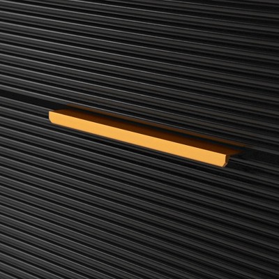Arlo Black and Gold Mid-Century Modern Sideboard