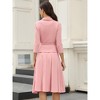 Allegra K Women's Business Office Long Sleeve Blazer Jacket Pleated Skirts 2 Piece Suit Sets Outfits - 3 of 4