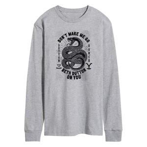 Men's - Yellowstone - Don't Make Me Go Beth Dutton Long Sleeve Graphic T-Shirt - 1 of 4