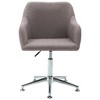 vidaXL Swivel Office Chair Taupe Fabric - 2 of 4