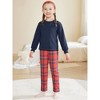 INSPIRE CHIC Christmas Family Pajama Sets Matching Hooded Long Sleeve Top with Plaid Pants Lounge Set - 4 of 4