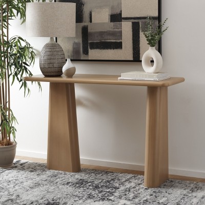 Natural Wood and Metal Nordic Hallway Table