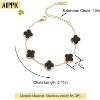 18K Gold Plated Clover Lucky Bracelet for Women White/Black/Red/Green Flower Four Leaf Link Bracelets - 2 of 4