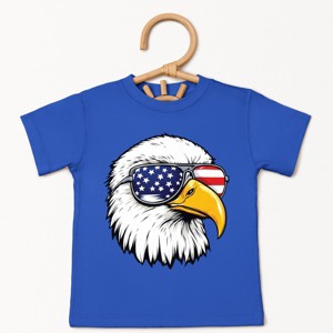 The Juniper Shop Patriotic Eagle Sunglasses Toddler Short Sleeve Tee - 4T - Royal - 1 of 4