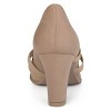 Journee Collection Women's Loren Comfort Insole Medium and Wide Width Round Toe Mid Block Heel Pumps - 3 of 4