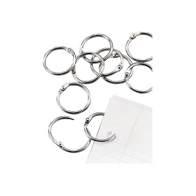 Staples Loose-Leaf Rings 1" Size Silver 481326