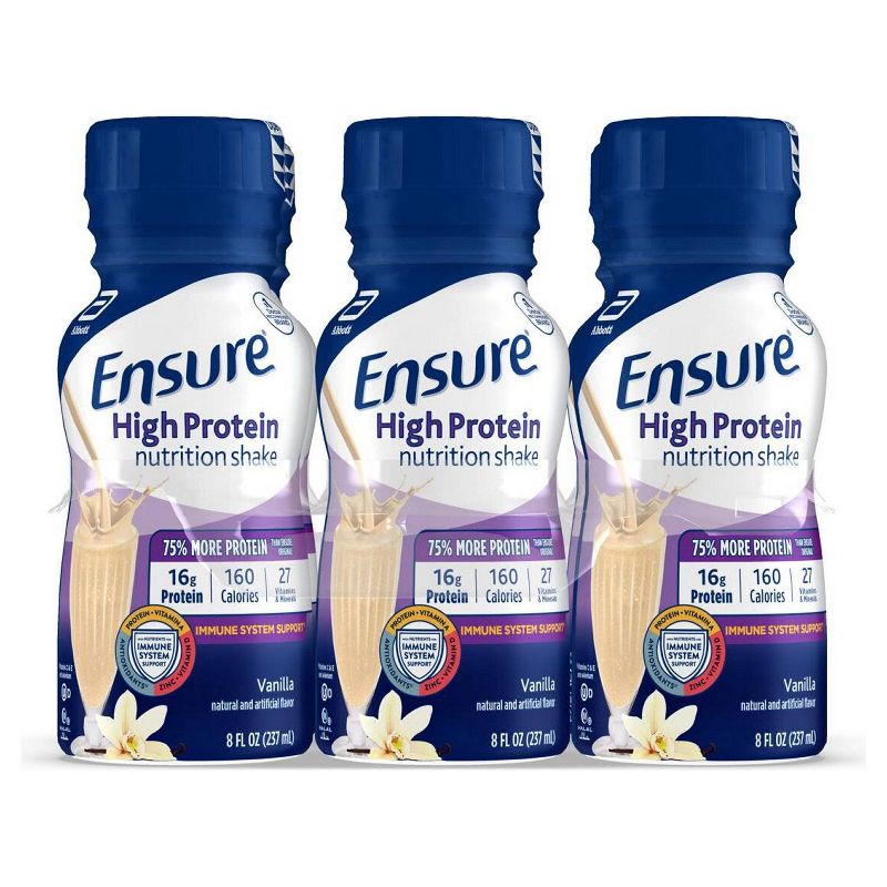 Ensure High Protein Shake - Vanilla - 6ct/48 fl oz, 1 of 12