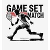 "Game Set Match" Tennis Sports Adult Long Sleeve Hoodie - 2 of 3