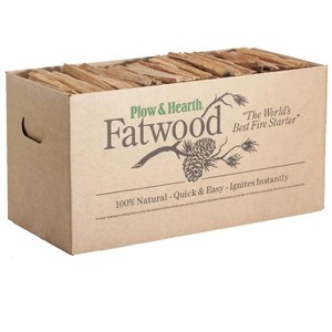 Plow & Hearth 35 lb. Box of Fatwood Fire Starter Sticks - Resin Rich Easy Start Kindling for Wood Stove, Fireplace, Campfire - 1 of 1