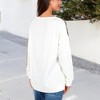 Anna-Kaci Women's Top with Lace Yoke Detail and Relaxed Fit - 2 of 4