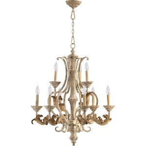 Quorum Lighting Florence 9-Light Chandelier, 9 Bulbs, Persian White Finish - 1 of 2