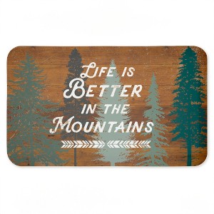 Stupell Industries Retro Rustic Better In Mountains Printed Anti-Fatigue Floor Mat, design by Lula Bijoux & co., 30"x18" - 1 of 4