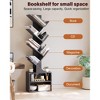 HDZNVF 6 Tier Tree Bookshelf, Small Bookcase With Storage Cabinet, Floor Standing Book Shelf,Black - 3 of 4
