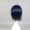 Unique Bargains Women's Halloween Wigs 12" Blue Black with Wig Cap - 4 of 4