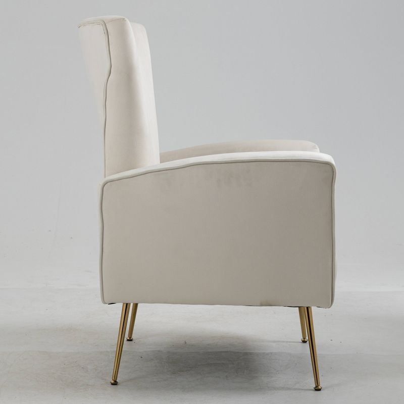 Kayla Velvet Upholstered Wingback Chair - Carolina Chair & Table, 4 of 6