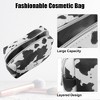 Unique Bargains Portable Makeup Bag Cosmetic Travel Toiletry Bag Waterproof Case Make Up Organizer Case for Women Black White - 2 of 4