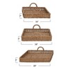 Storied Home Decorative Water Hyacinth Tray Set of 3 - 2 of 4