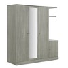 Chery Life 4-Door Wardrobe with Shelves, Drawers, and Full-Length Mirror - 2 of 4