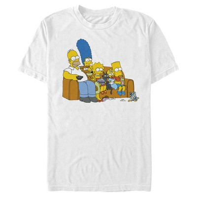 Men's The Simpsons Classic Family Couch T-shirt - White - Small : Target