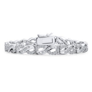Bling Jewelry Traditional Romantic Cubic Zirconia CZ Infinity