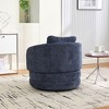 Okak Modern Round Swivel Barrel Accent Chair with Armrests & Pillow,Chenille Upholstered Club Chair for Living Room,Bedroom,Office - 4 of 4