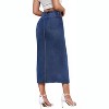 Women's Stretch Denim Maxi Skirt - Long for Office & Casual Wear Medium Blue - 3 of 4