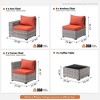 XIZZI Modular Sectional Patio Set with Convertible Corner Sofa, 3.54" Thickened Cushions & 7.68" Wide Armrests, Outdoor Conversation Sofa in 7 Colors - 2 of 4