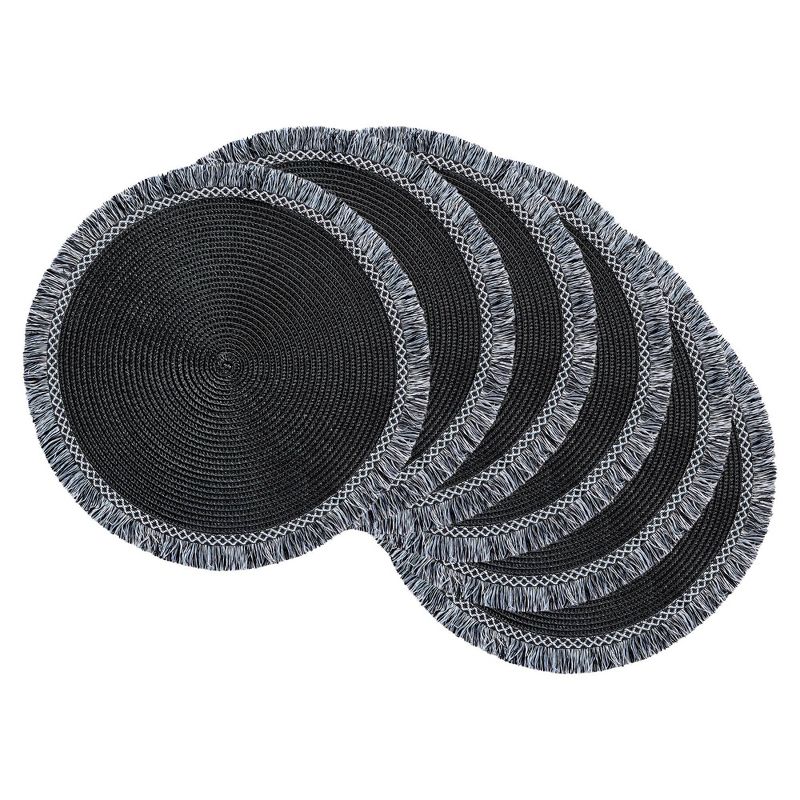 Round Fringed Placemat Set of 6, 1 of 8
