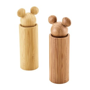 Disney Home Monochrome Bamboo Salt and Pepper Grinders - 1 of 4