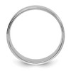 Black Bow Jewelry 8mm 14K White or Yellow Gold Flat Ridged Edge Standard Fit Band - 2 of 4