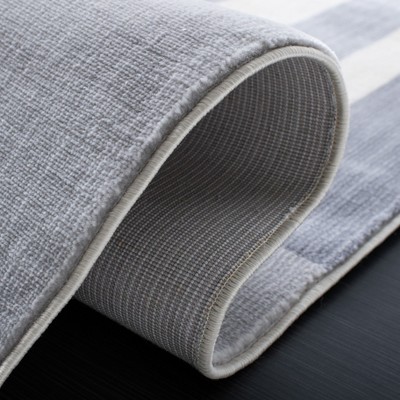 Charcoal and Beige Abstract Rectangular Area Rug, 3' x 5'