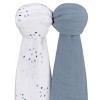 Ely's & Co. Cotton Muslin Swaddle Blanket  2 Pack - 3 of 4