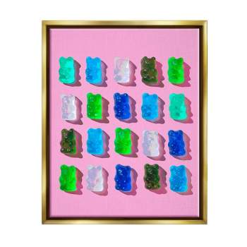 Stupell Industries Gummy Candy Bears PatternFloater Canvas Wall Art