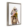 Stupell Industries Woman Carrying Floral Backpack, 25" x 31" - 3 of 4