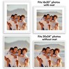 Americanflat 20x24 Picture Frame with Polished Plexiglass - Use as 16x20 Frame with Mat or 20x24 Frame Without Mat - Streamline Collection - White - 4 of 4