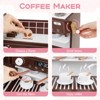 Infans Kids Kitchen Set Wooden Kitchen Playset with Clock, Microwave, Sink, Dish Rack - 4 of 4