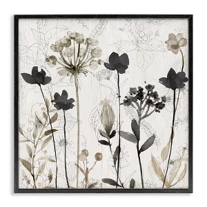 Stupell Industries Abstract Overlapping Flower Sprigs, 12" x 12" - 1 of 4