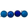 Northlight 60ct Royal Blue Shatterproof 4-Finish Christmas Ball Ornaments 2.5" (60mm) - 2 of 3