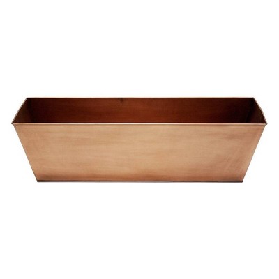 34.5" Large Plain Copper Flower Box Copper Plated - ACHLA Designs