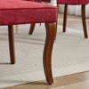 Racxily Rayon Cloth Flocking Dining Chairs Set of 2-Solid Wood Legs Dining Chairs with High Backrest,Triple Elastic Cushion for Dining Room Kitchen - 3 of 4