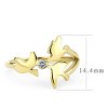 Slickblue Designer Gold Ring, 3 Birds at Center CZ, Stainless Steel Jewelry for Women, Sizes 6-10 - 3 of 4